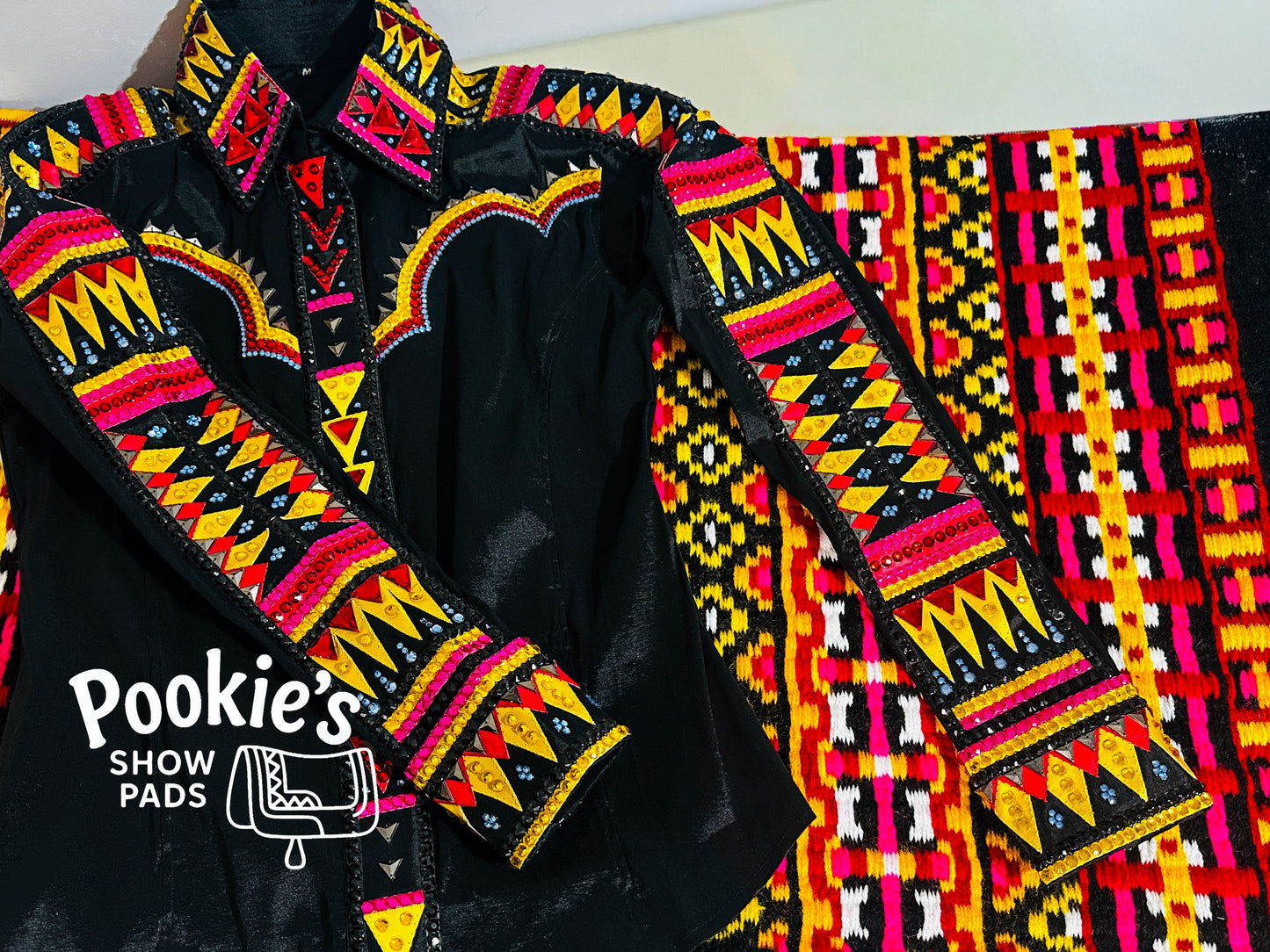 Black Taffeta Day Shirt with Yoke